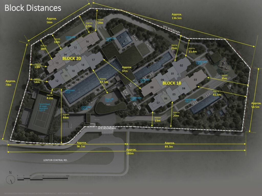 Lentor-Central-Residences-Site-Plan-Distance